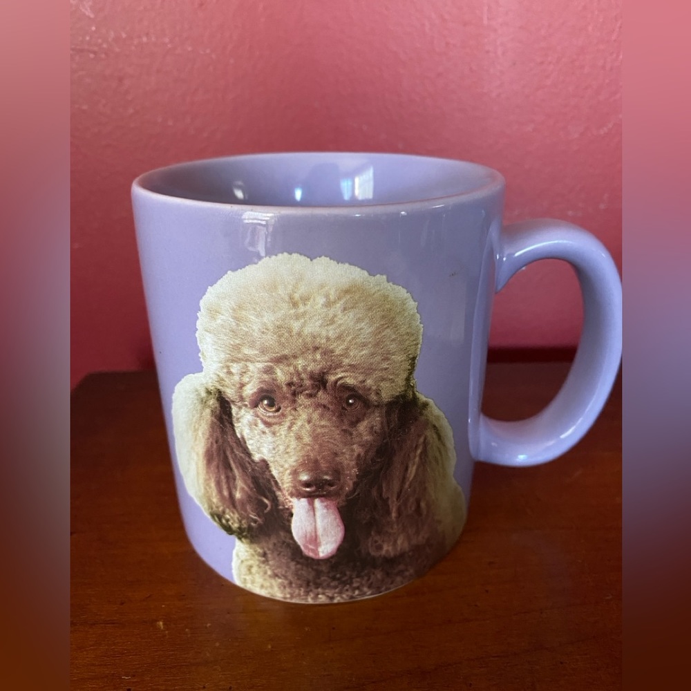 Purple Poodle ceramic Mug, 4 1/4” high
